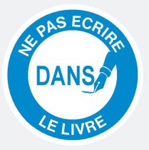 Etiquettes \'\'ne pas écrire dans le livre\'