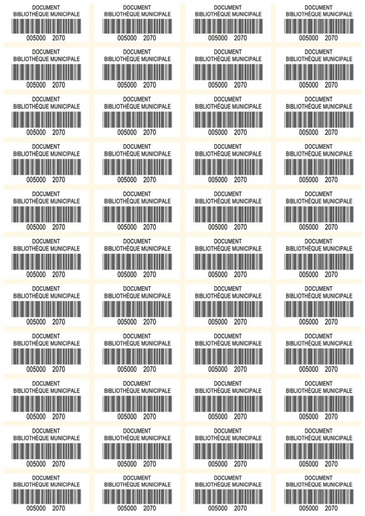 Etiquettes code-barres autocollantes vierges et imprimées