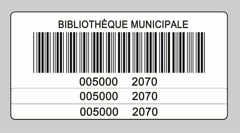 Etiquettes thermosensibles blanches avec encre intégrée - codes-barre