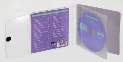 Etuis 1 CD semi rigide � rabat velcro int grain� en PVC