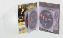 Etuis DVD feutrine grise avec passant transparent