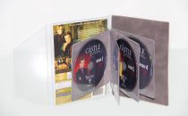 Etuis DVD feutrine grise avec passant transparent