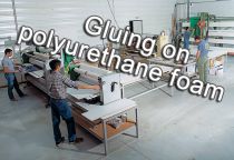 Gluing on polyurethane foam