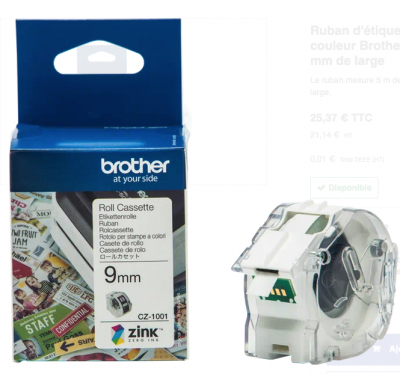 Ruban d\'�tiquettes tout-en-couleur Brother 