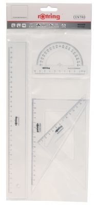 Set g�om�trie 4 pi�ces en plastique cristal