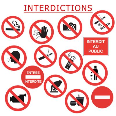 Signal�tique adh�sive interdiction