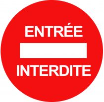 Signalétique adhésive interdiction