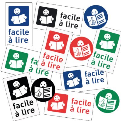 Symboles adh�sifs imprim�s Facile � lire